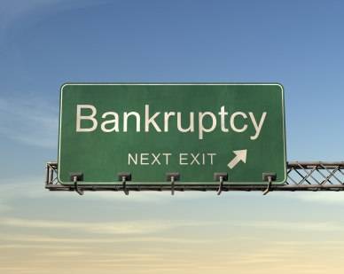 Bankruptcy Road Sign from Foreclosure Data Online
